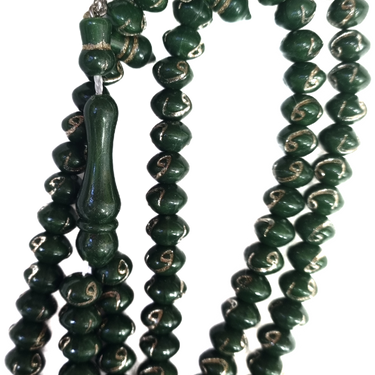 99 Beads Vav Shimmer Tasbih - Green