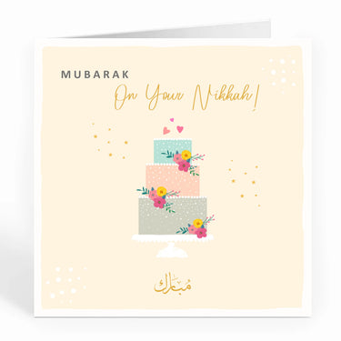 Mubarak On your Nikkah - 3 Tier Wedding Cake