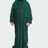 Green Girls Pleated Batwing Abaya