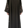 Green Premium Korean Nida Embroidered and Embellished Abaya