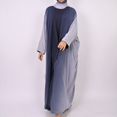 Ombre Blue - Glitter Abaya Set