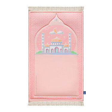 Padded Kids Prayer Mat with Blush Pink