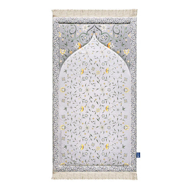 Adult Premium Padded Prayer Mat with Yellow Floral Vine