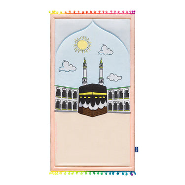 Padded Toddler Prayer Mat with Midday in Mecca