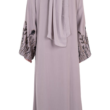 Mink Premium Korean Nida Embroidered and Embellished Abaya