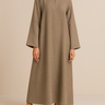 Mocha Premium Linen Abaya