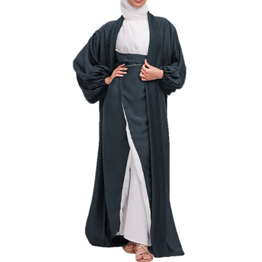Navy Saree Wrap Kimono Abaya 