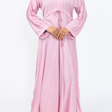 Empress Embellished Abaya - Pink