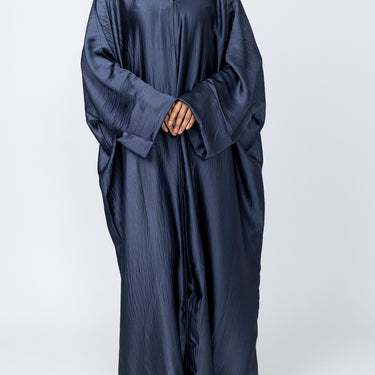 Aria open batwing abaya - indigo