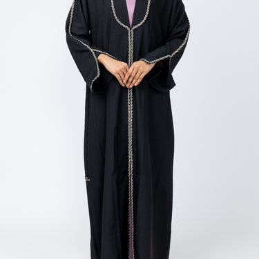 Fuwa Embellished Jacket Abaya