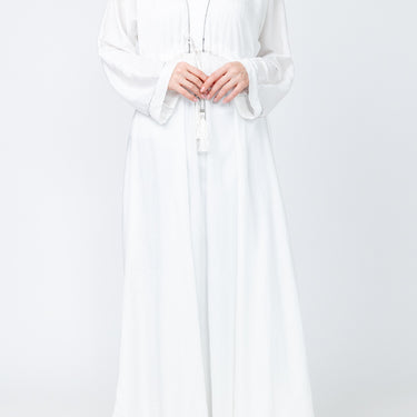 Empress Embellished Abaya - White
