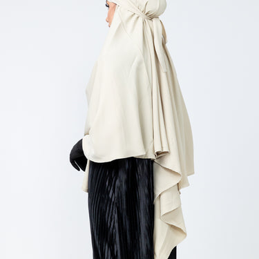 Nude Beige - Diamond Cut Khimar hijab