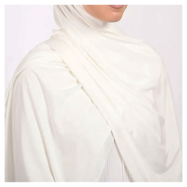 Off White Liquid Jersey Hijab