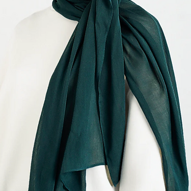Teal Single Stitched Modal Hijab & Cap Set