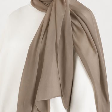 Mocha Single Stitched Modal Hijab & Cap Set