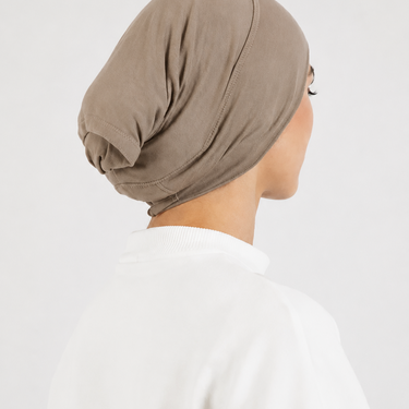Mink Single Stitched Modal Hijab & Cap Set