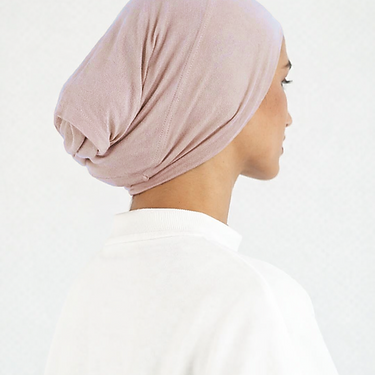 Pink Single Stitched Modal Hijab & Cap Set