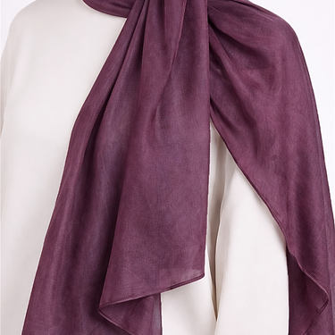 Purple Katan Silk Hijab