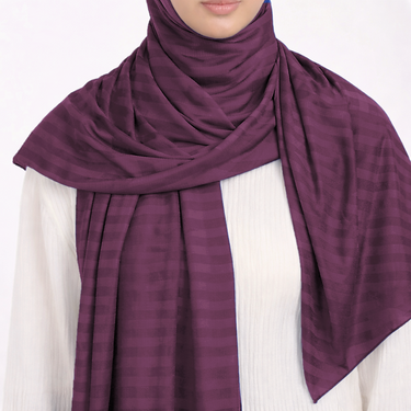 Wide Stripe Jersey - Plum