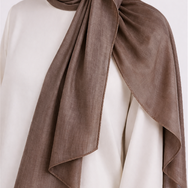 Brown Katan Silk Hijab