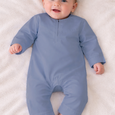 Blue Baby Romper Omani Cotton Touch