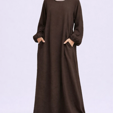 Chocolate Brown Essential Crepe Abaya Girls