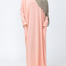 Pink Batwing Jersey Abaya