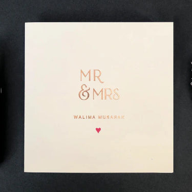 Luxury 'Mr & Mrs Walima Mubarak' - Gold Foil