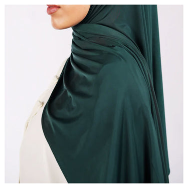 Royal Green Liquid Jersey Hijab