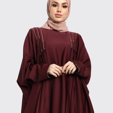 Plum Habiba Batwing Abaya