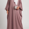 Soft Rose Fairytale Feather Abaya