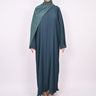 Teal Pleated Batwing Abaya