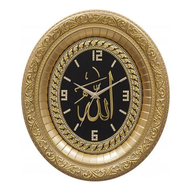 Oval Clock Frame - Black/Gold