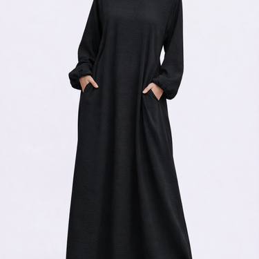 Black Essential Crepe Abaya