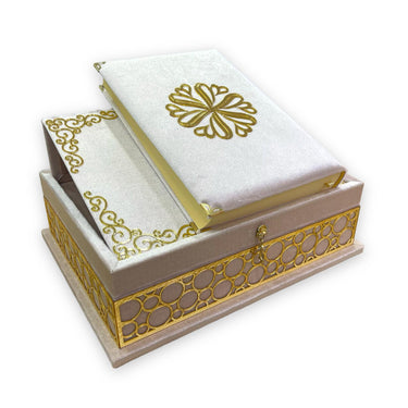 Neva Quran Rehal Box with Quran - Cream