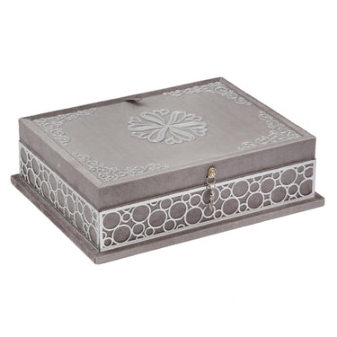 Neva Quran Rehal Box with Quran - Silver