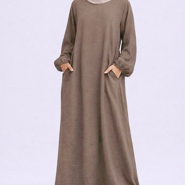 Mocha Essential Crepe Abaya Girls