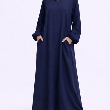 Navy Essential Crepe Abaya Girls