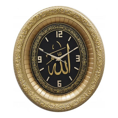Oval clock frame - Black/Gold