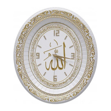 Oval Clock Frame - White/Gold