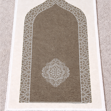 Mocha Luxury Double-Sided Chenille Prayer Mat