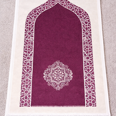Magenta Pink Luxury Double-Sided Chenille Prayer Mat