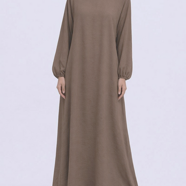 Mocha Essential Crepe Abaya