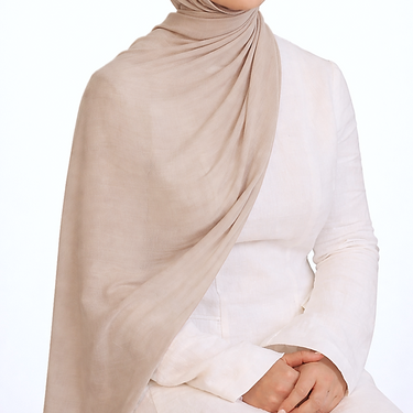 Nude Double Stitched Modal Hijab