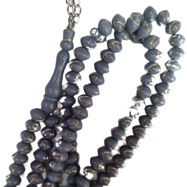 99 Beads Vav Shimmer Tasbih - Grey