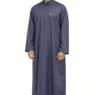 Light Purple Blue Signature Placket Detail Thobe