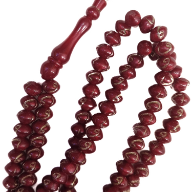 99 Beads Vav Shimmer Tasbih - Red