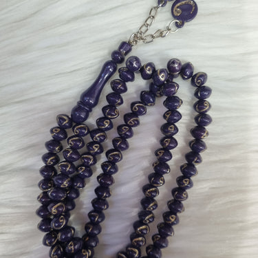 99 Beads Vav Shimmer Tasbih - Purple