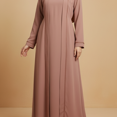 Blush Maysa Satin Abaya Set
