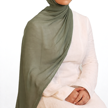 Sage Green Double Stitched Modal Hijab